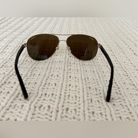 CHANEL Interlocking CC Logo Aviator Sunglasses (Women’s) - Gold - Picture 11 of 16